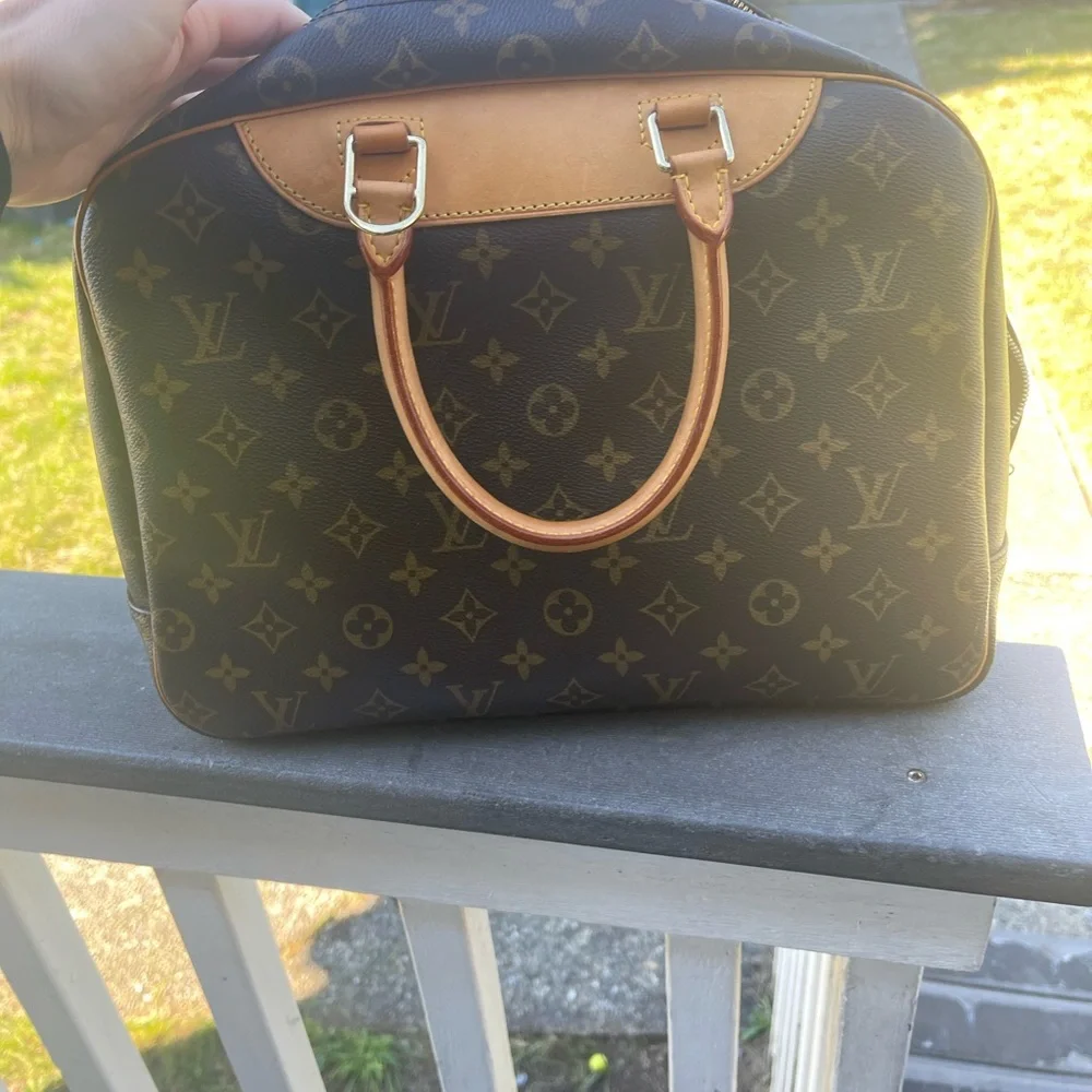 Louis Vuitton Brown Monogram Top-Handle Satchel with Tan Trim - Picture 4 of 7
